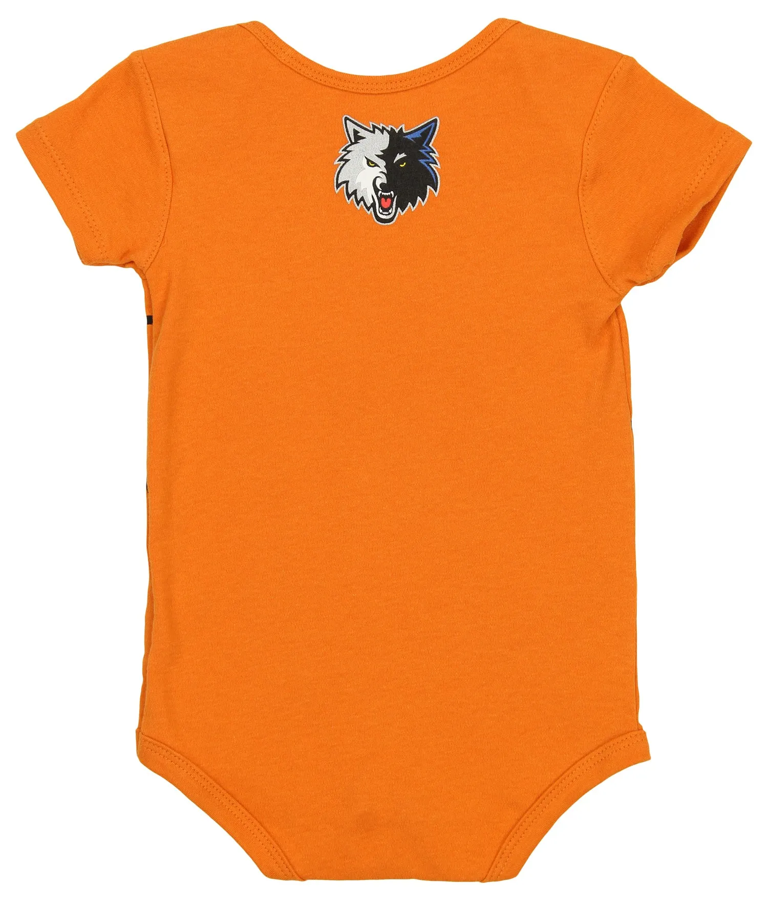 Adidas NBA Infants Minnesota Timberwolves Short Sleeve Fanatic Creeper, Orange