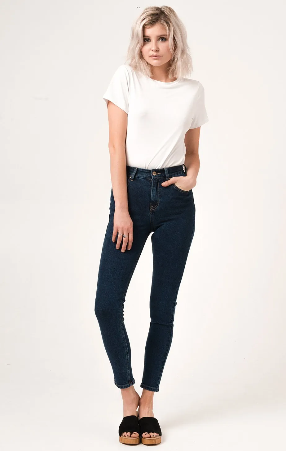 Afends Womens Zeppelins - High Waist Skinny Jeans