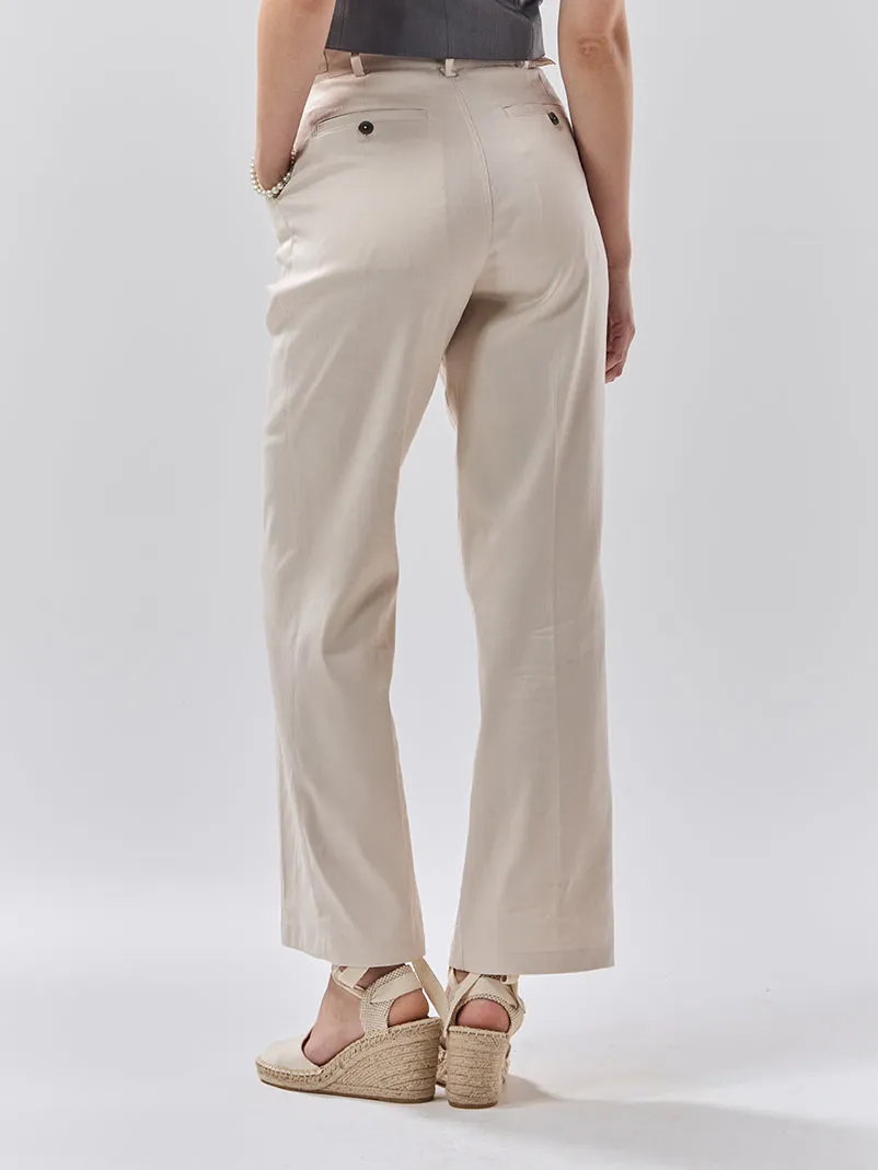 Batch 05 - Womens Cream Linen Suit