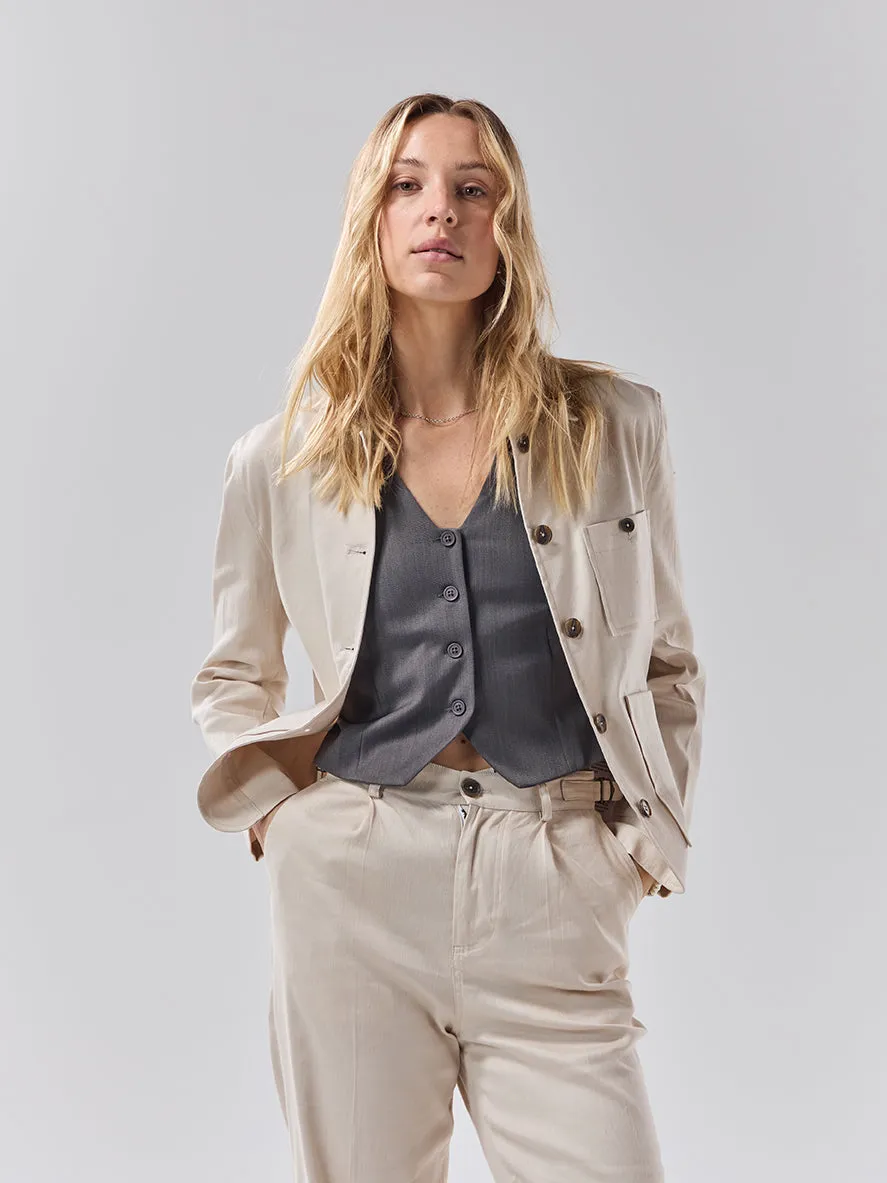 Batch 05 - Womens Cream Linen Suit