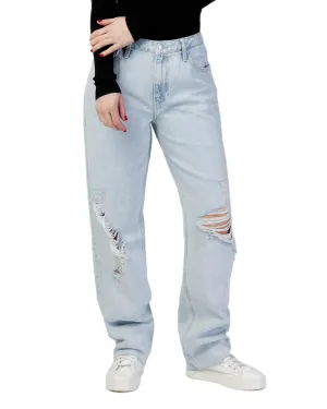 Calvin Klein Jeans Women's Straight Ripped Jeans