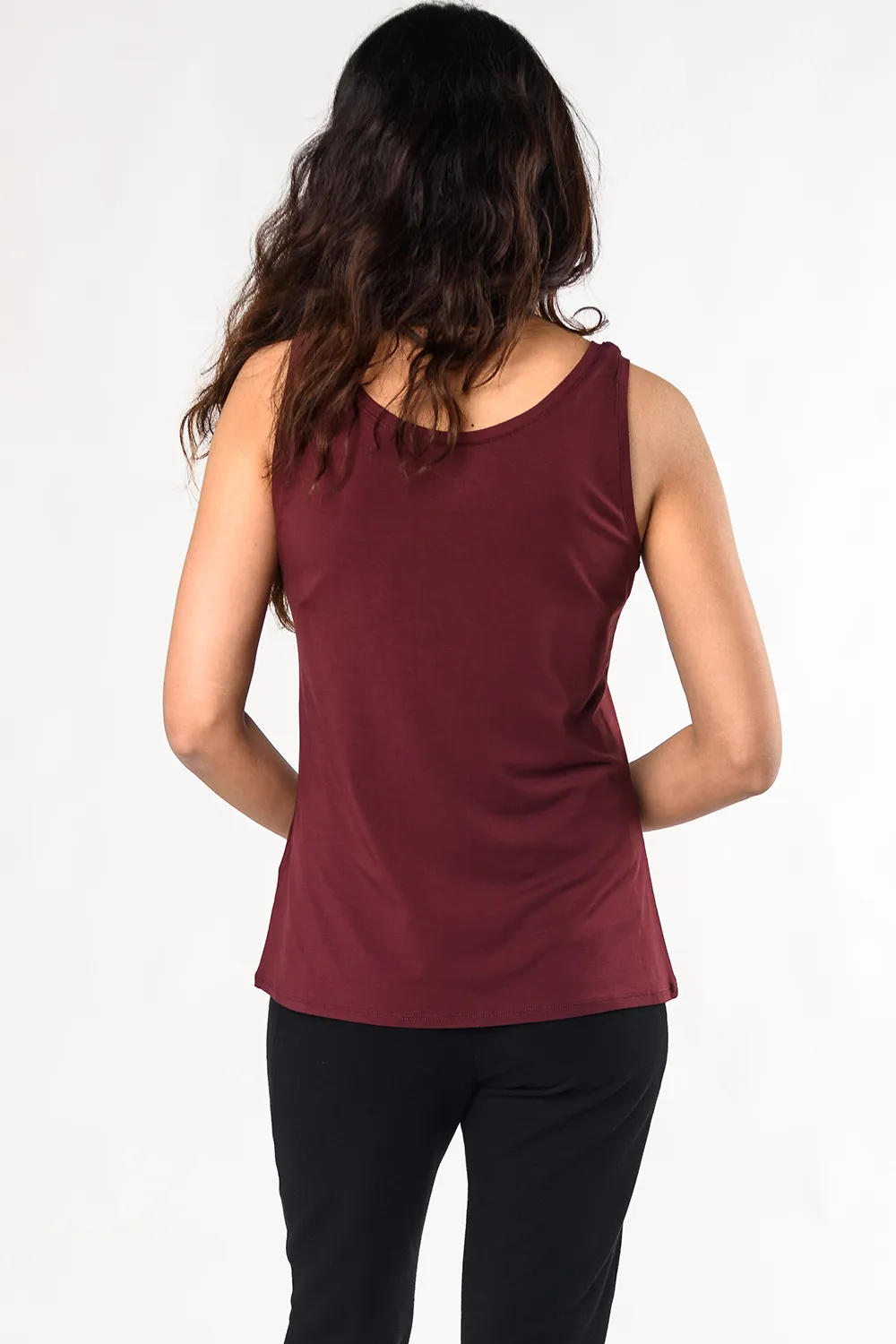 Cindy Bamboo Tank - Wine