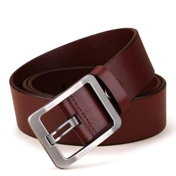 Classy Men Wide Redwood Leather Belt