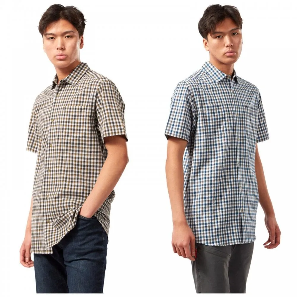 Craghoppers Mens Nour Check Shirt Short Sleeve