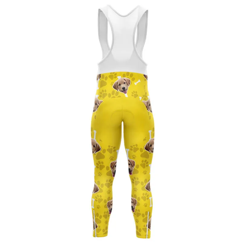 Dog Custom Face Bib & Shorts (Yellow)