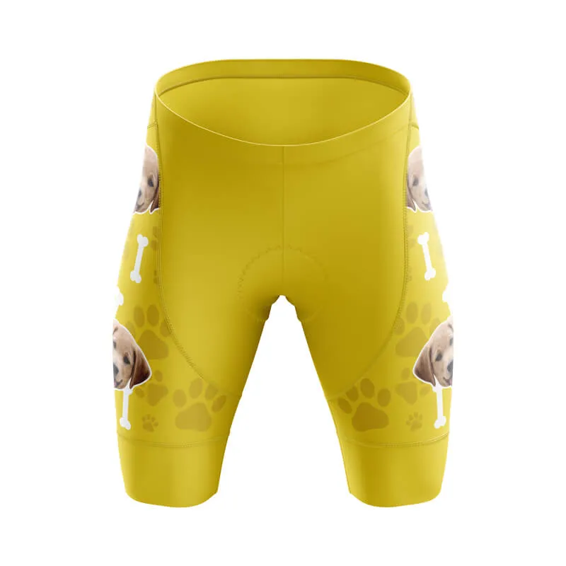 Dog Custom Face Bib & Shorts (Yellow)