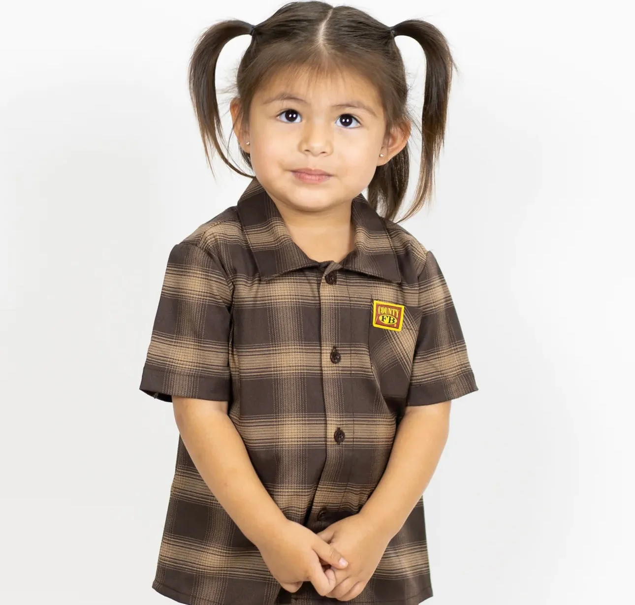 FB County Kids Short Sleeve Flannel Shirts