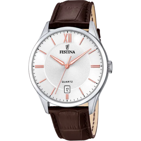 Festina Classics Leather Analog Mens Watch I Model F20426/4 Quartz Movement