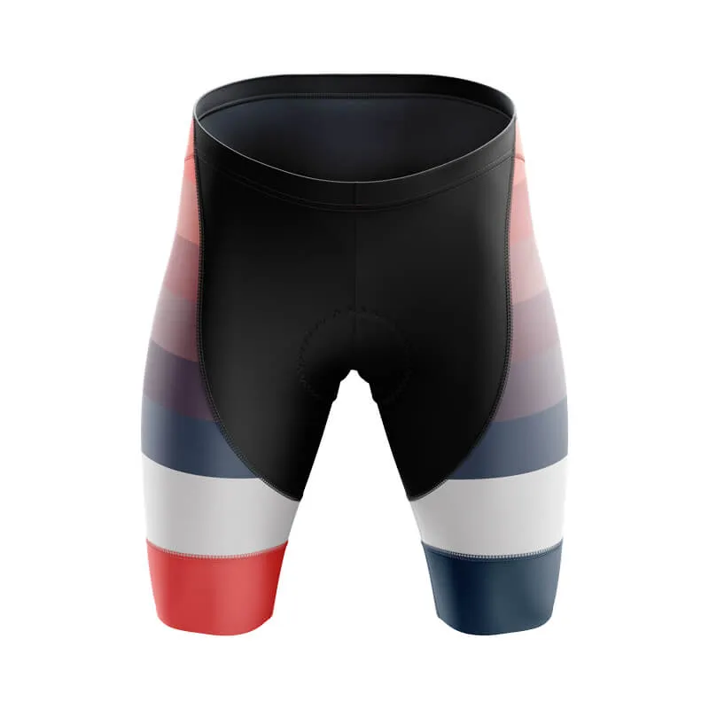 Gradient Frequency Shorts & Pants (White-Red-Blue)