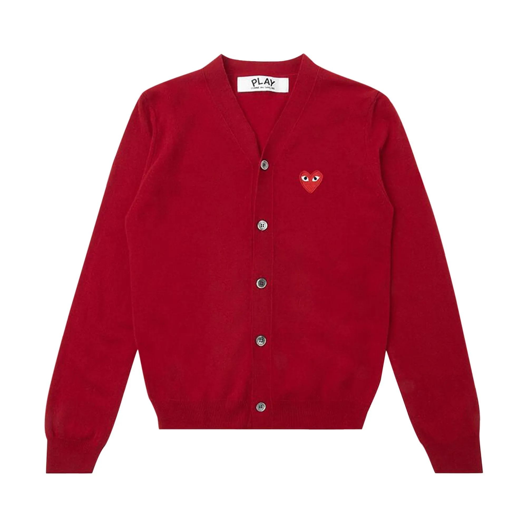 Knitted cardigan Comme des Garçons PLAY Red heart Red