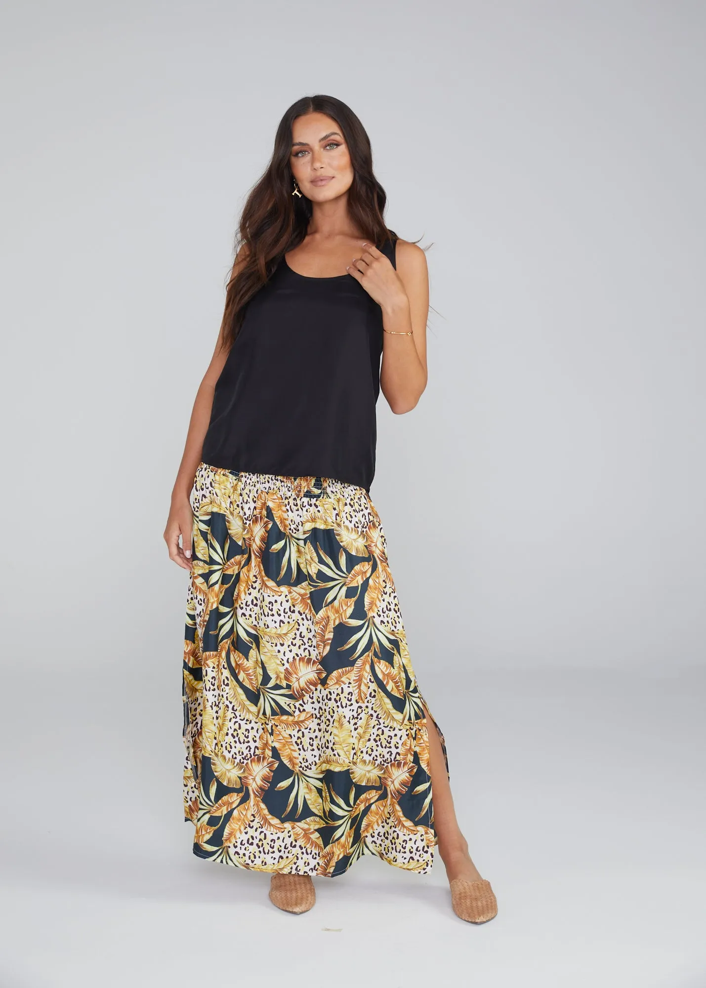 Lily Silk Maxi Skirt