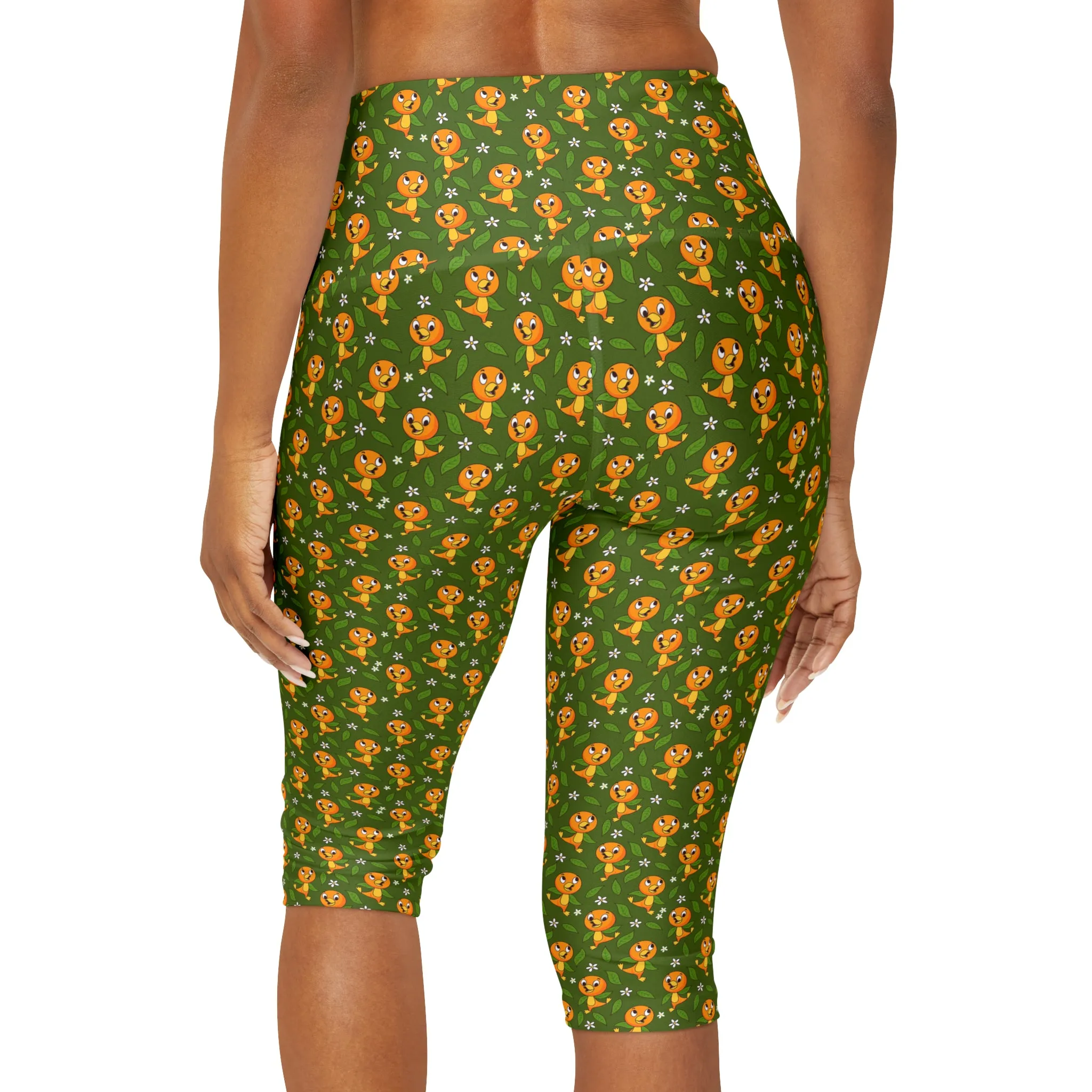 Orange Bird Atheltic Capri Leggings