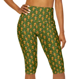 Orange Bird Atheltic Capri Leggings