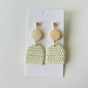 Tan Sweater Arch Earrings